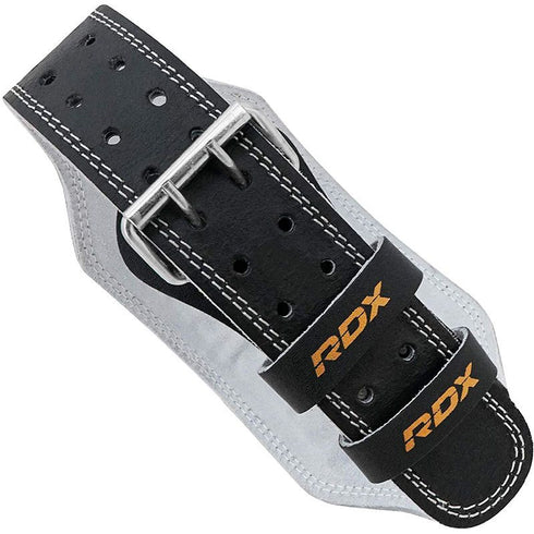 RDX 6 INCH BLACK LEATHER WEIGHT LIFTING BELT